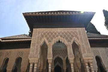Patio de los Leones en la Alhambra de Granada