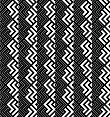 Abstract geometric pattern. A seamless vector background. White and black ornament. Graphic modern pattern. Simple lattice graphic design