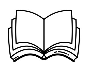 open book simple icon, linear, education, vector illustration 