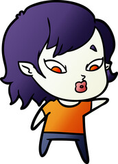 cute cartoon vampire girl