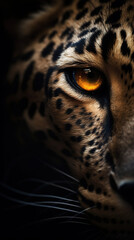 Close Up Eye of Leopard Animal Wildlife