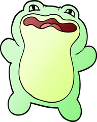 cartoon doodle frog