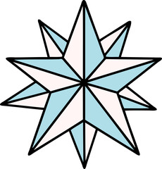 Obraz premium tattoo in traditional style of a star
