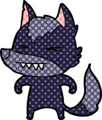 angry wolf cartoon