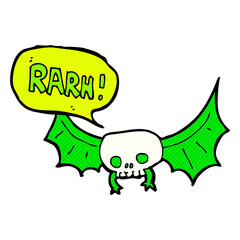 cartoon spooky vampire bat