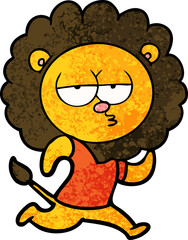cartoon running lion