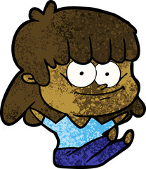 cartoon smiling woman