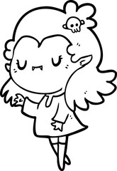 cute cartoon vampire girl