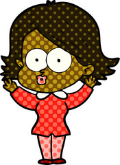 cartoon girl pouting