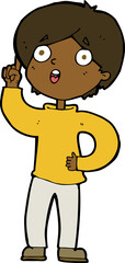 cartoon boy with idea