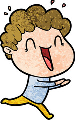 cartoon happy man