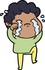 cartoon man crying