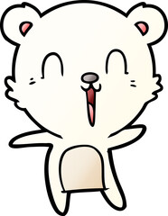 happy cartoon polar bear