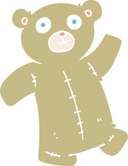 flat color illustration of teddy bear
