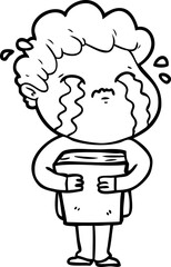 cartoon man crying