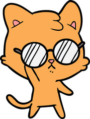 bored cartoon cat