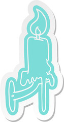 cartoon sticker of a candle stick
