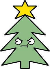 cute cartoon of a christmas tree