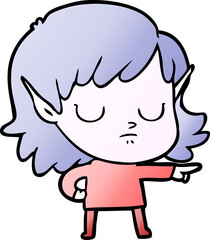 Obraz premium cartoon elf girl