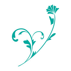 Flower or tree silhouette icon.
