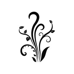 flower or tree silhouette icon.