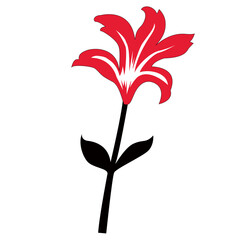 Flower or tree silhouette icon.
