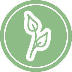 Fototapeta premium natural leaf circular icon symbol