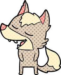 cartoon wolf laughing