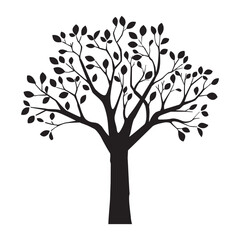 Flower or tree silhouette icon.
