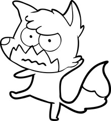 cartoon annoyed fox