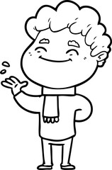 cartoon friendly man