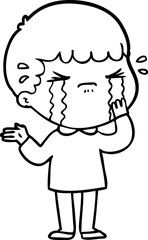 cartoon man crying