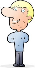 cartoon happy man