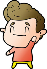 happy cartoon man