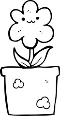 cartoon house plant