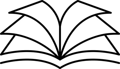 Book icon. Open book icon. Education signs and symbols. Vector illustration.