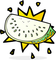 cartoon melon slice