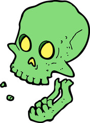 cartoon laughing skull