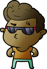 cartoon cool guy