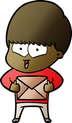 Obraz premium cartoon happy boy