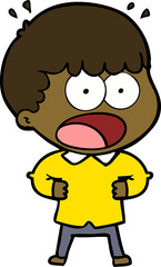 Fototapeta premium cartoon shocked man