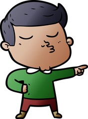 Fototapeta premium cartoon model guy pouting