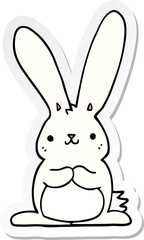 Obraz premium sticker of a cartoon rabbit