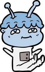 friendly cartoon spaceman