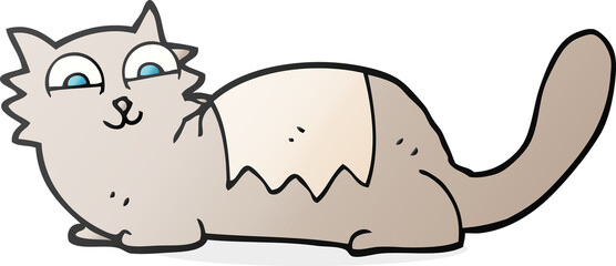freehand drawn cartoon cat
