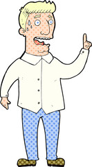 cartoon stressed man