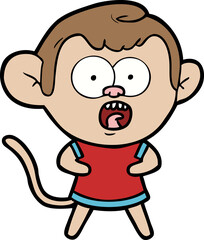 cartoon shocked monkey