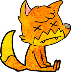 cartoon dead fox