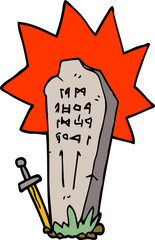 cartoon doodle heros grave