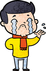 cartoon man crying